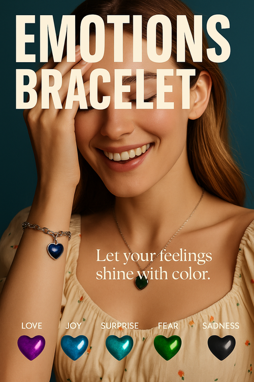 Pulsera o Collar de las Emociones 316L — Corazón multicolor ajustable