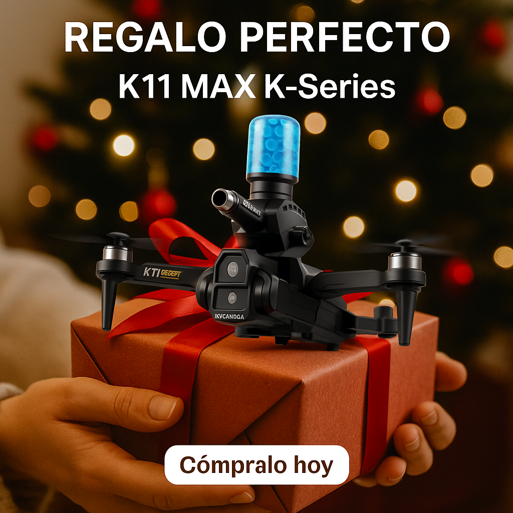 Dron K11 Max K-Series - 4 Cámaras 1080P, 30 min de Vuelo, Hidrogel