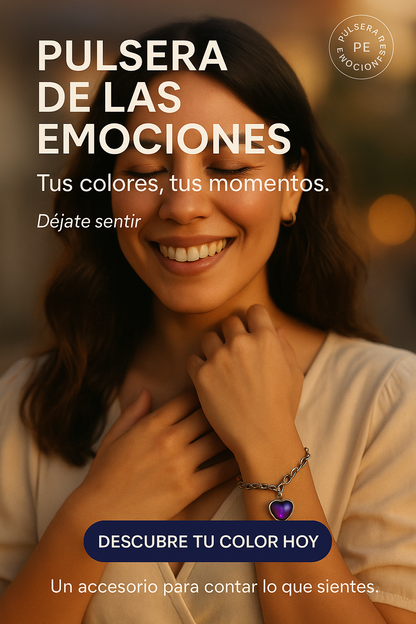 Pulsera o Collar de las Emociones 316L — Corazón multicolor ajustable