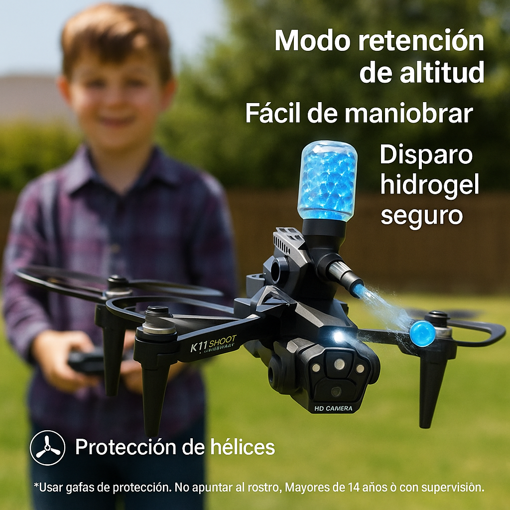 Dron K11 Max K-Series - 4 Cámaras 1080P, 30 min de Vuelo, Hidrogel
