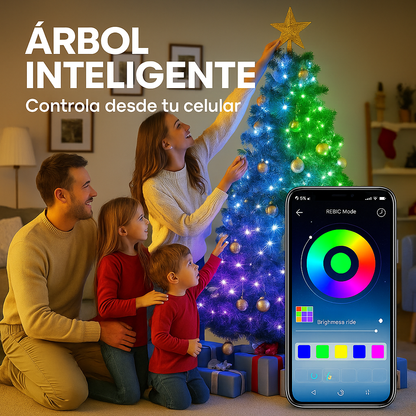 Luces Smart de Navidad RGB/RGBIC – App + Música + Efectos (Árbol y Decoración)