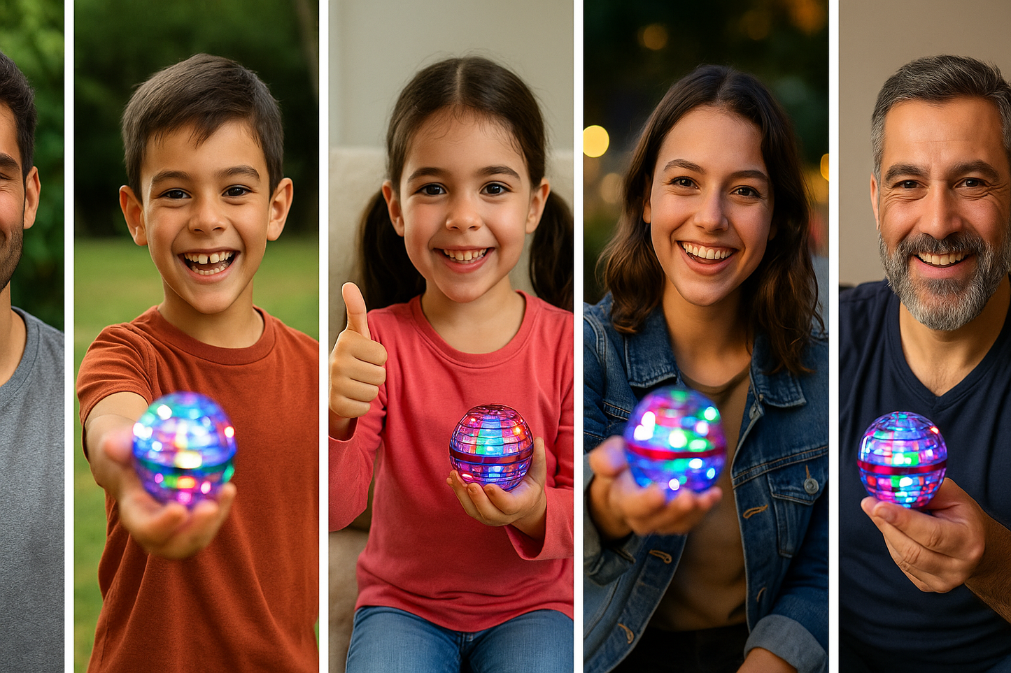 Esfera Giratoria Mágica RGB (Flying Spinner) – Efecto Boomerang, USB 5 V