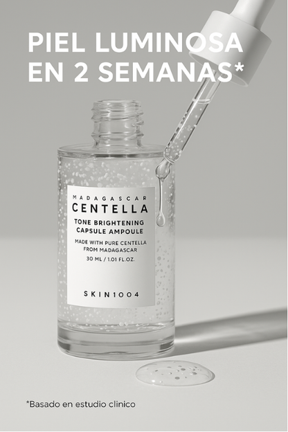 SKIN1004 Madagascar Centella Tone Brightening Capsule Ampoule 30 ml — Centella 77% + Niacinamida 4% + Ácido Tranexámico 2%