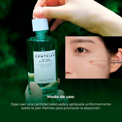 SKIN1004 Tea-Trica Relief Ampoule 30 ml — Centella 55 % + Tea Tree (No comedogénico, piel acnéica y sensible)