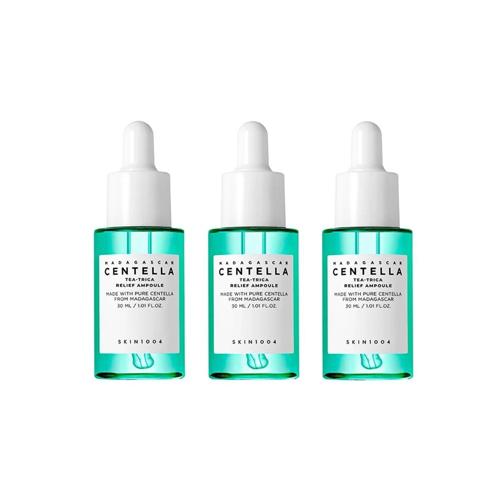 SKIN1004 Tea-Trica Relief Ampoule 30 ml — Centella 55 % + Tea Tree (No comedogénico, piel acnéica y sensible)