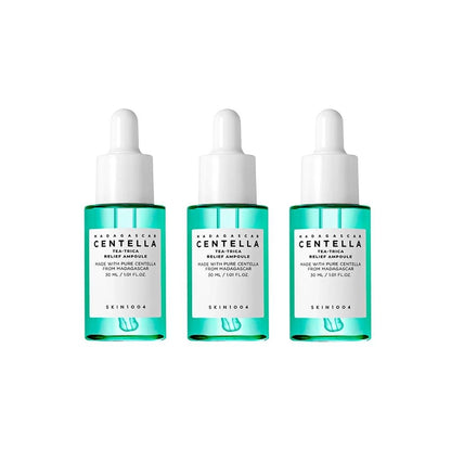 SKIN1004 Tea-Trica Relief Ampoule 30 ml — Centella 55 % + Tea Tree (No comedogénico, piel acnéica y sensible)
