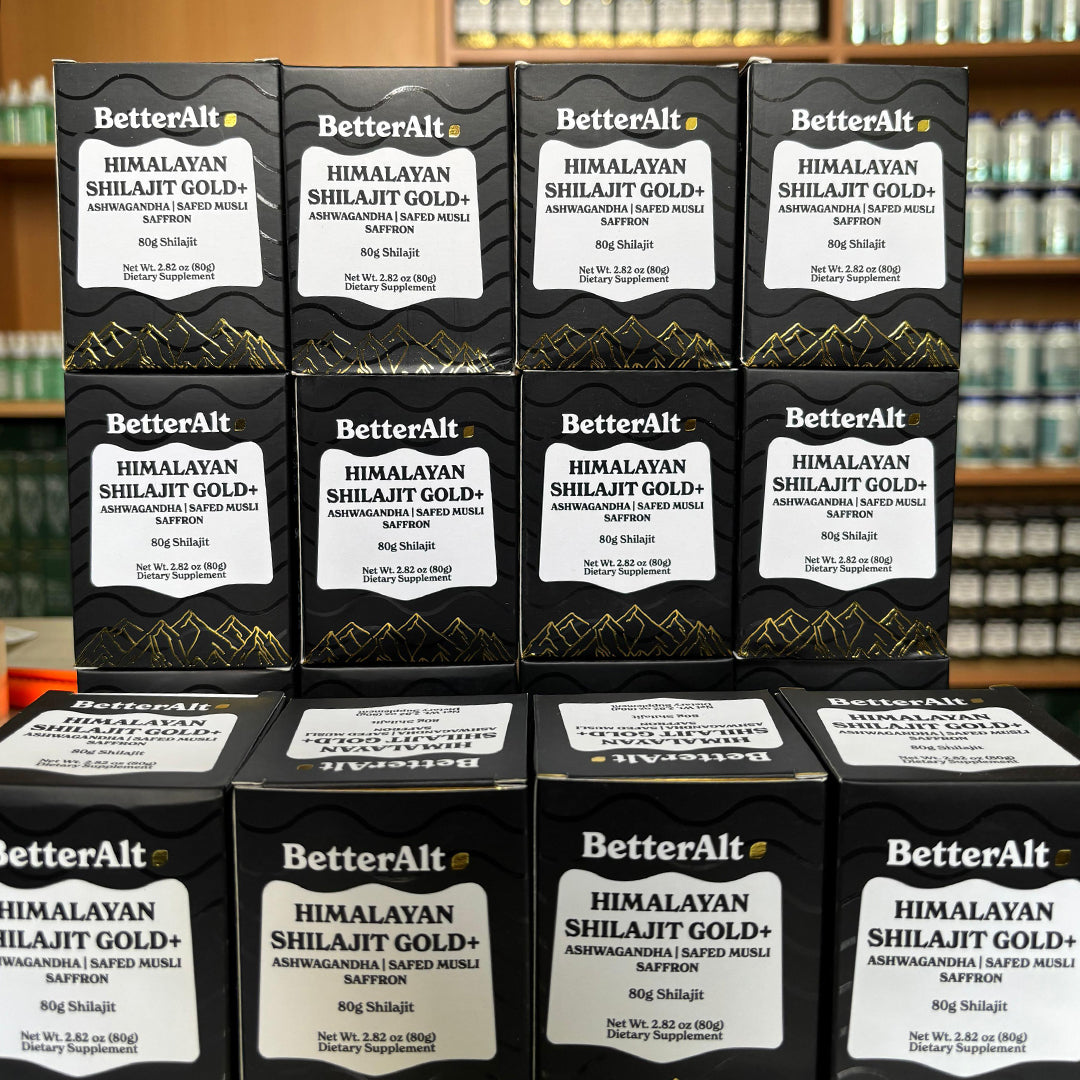 BetterAlt Himalayan Shilajit Gold+ 80 g — Energía y Enfoque Natural con Ashwagandha & Azafrán