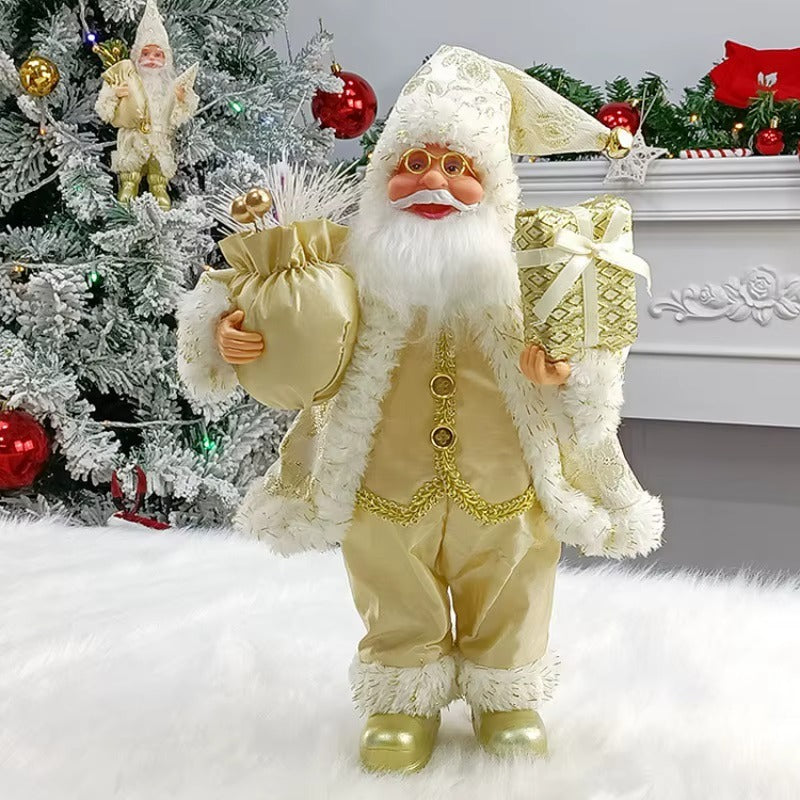 Papá Noel Vestido 30 cm Decorativo – Clásico Navideño Elegante para Hogar y Negocio