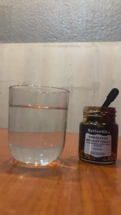 BetterAlt Himalayan Shilajit Gold+ 80 g — Energía y Enfoque Natural con Ashwagandha & Azafrán